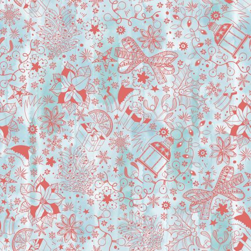 Anis. Vektor Winterfesttagsymbole: Schneeflocken, Geschenke, Poinsettia, Efeu, Mistel, Tannenzapfen, Lichterketten, Sternchen, Laternen auf Aquarell