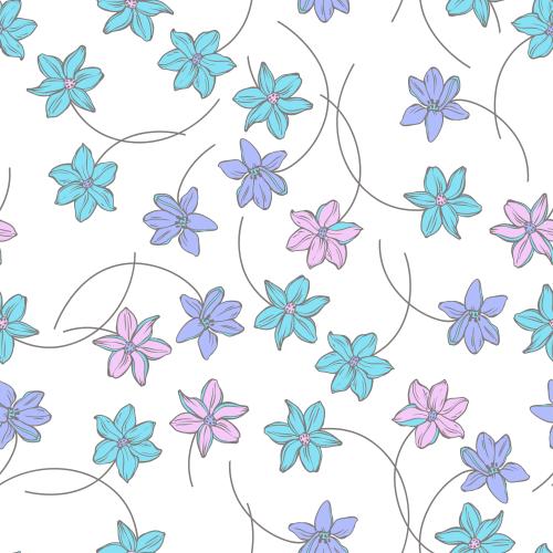 Vektorgrafik farbenfrohe blümchen auf weiß