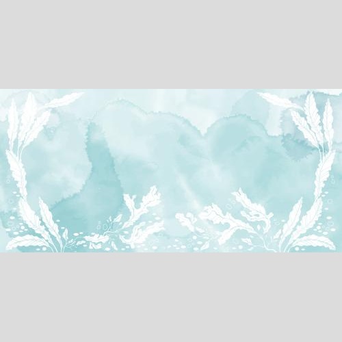 Vektorgrafik algen, platz fuer text auf blauen aquarell