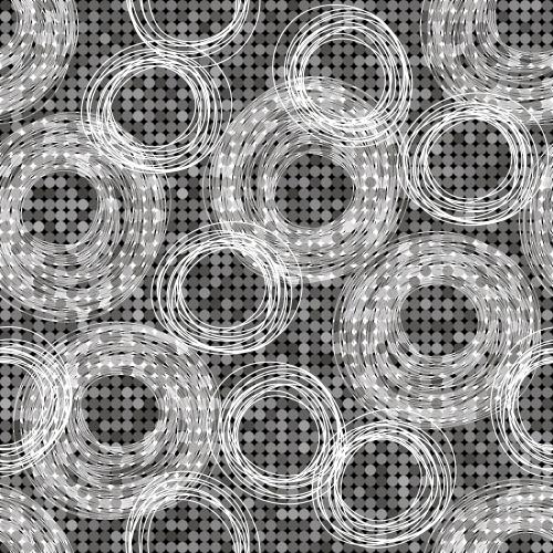 Mosaik. Vektor Willkündige Kreise aus Linien auf dem Feld in monochromes Kariemuster