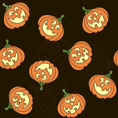 Vektorgrafik halloween, lächelnde pumpenlaternen