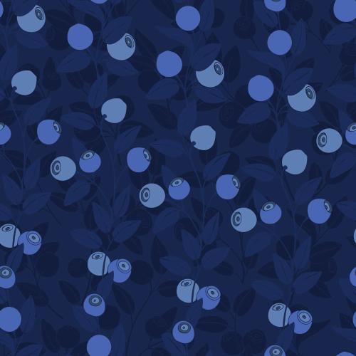 Vektorgrafik blaubeerzweige mit beeren auf dem blauen