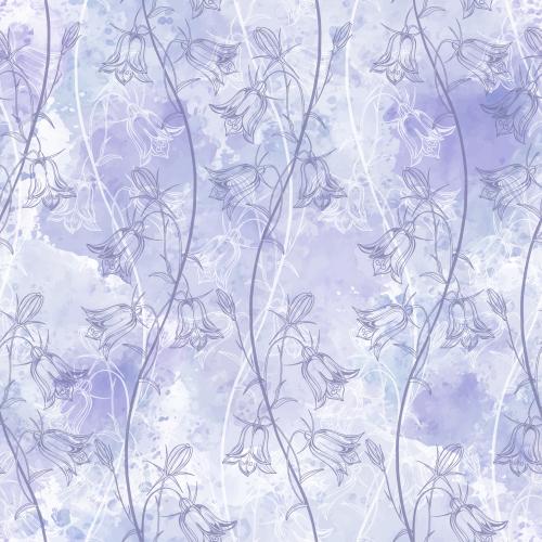Vektorgrafik kapuzinerblumen wellenlinien lila wasserfarbe