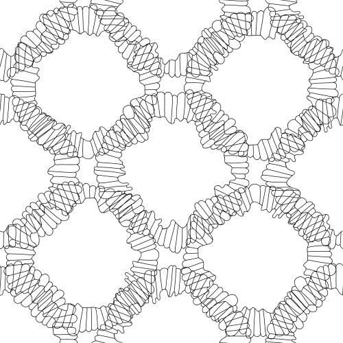 Vektorgrafik abstrakt geometrisch mit schwarzen konturen auf weiss
