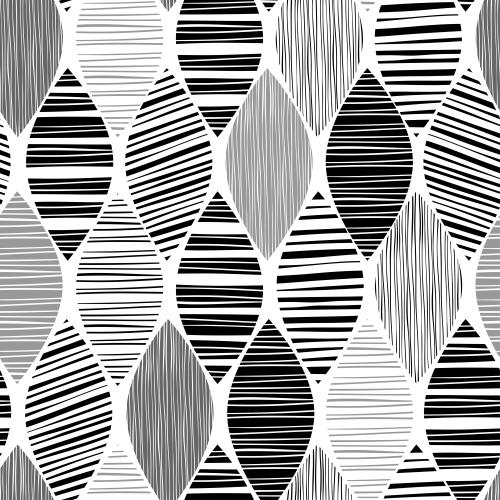 Vektorgrafik monochrome, abstrakte, streifige blätter auf weißem