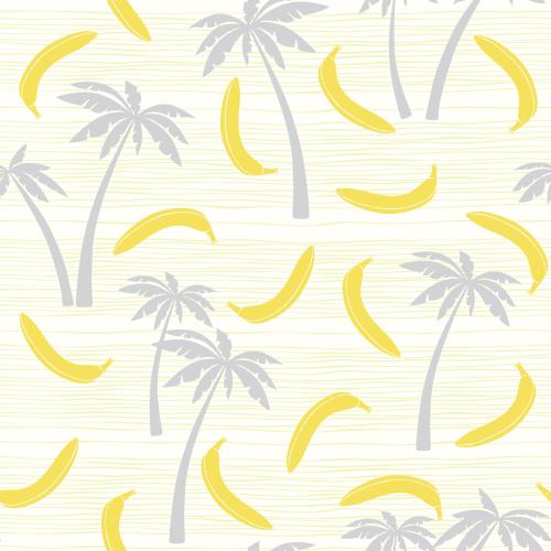 Frucht. Vektor bananen und Palmen auf hellen Streifen