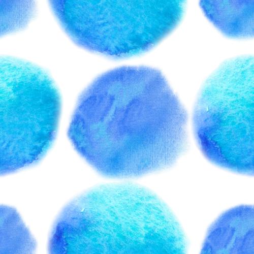 Rasterbild aquarell-blau-türkis-kreise auf weißem
