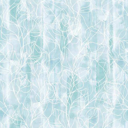 Eukalyptus. Vektor Eukalyptuszweige, weiße Konturen auf blauem Aquarell
