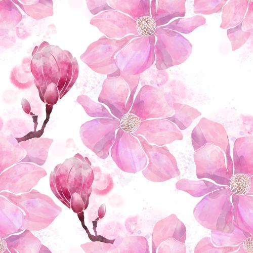 Knospe. Vektor Aquarell-Magnolie auf weißem