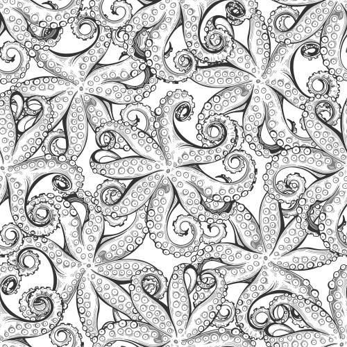 Oktopus. Vektor oktopoden auf weißem