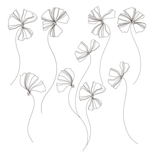 Vektorgrafik dekorative blumen, varianten auf weißem