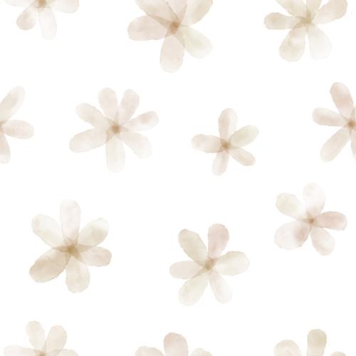 Rasterbild aquarellblumen auf weißem