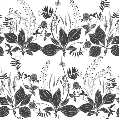 Hirtentäschel. Vektor Gänseblümchen Schafskirsche Klee Feldblumen auf weißem
