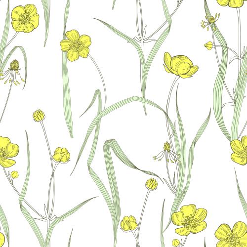 Gras. Vektor Lilien, Grashalme auf weißem