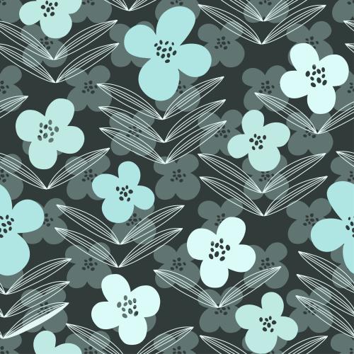 Vektorgrafik dekorative blumen auf dunklem