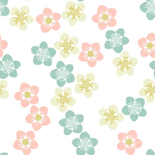 Vektorgrafik mehrfarbige blumen auf weißem