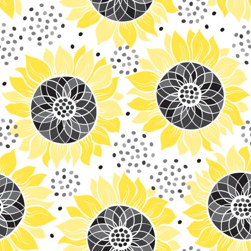 Sonnenblume. Vektor sonnenblumen auf weissem