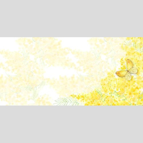 Rasterbild aquarellmimose und schmetterling