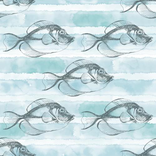 Vektorgrafik fische auf blauem akvarell