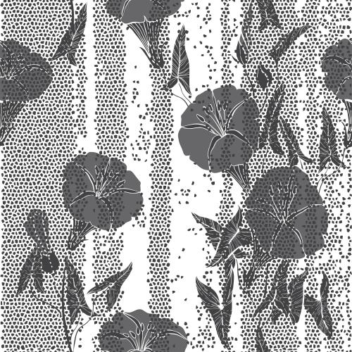 Mosaik. Vektor blühende morgenröte auf dem mosaic