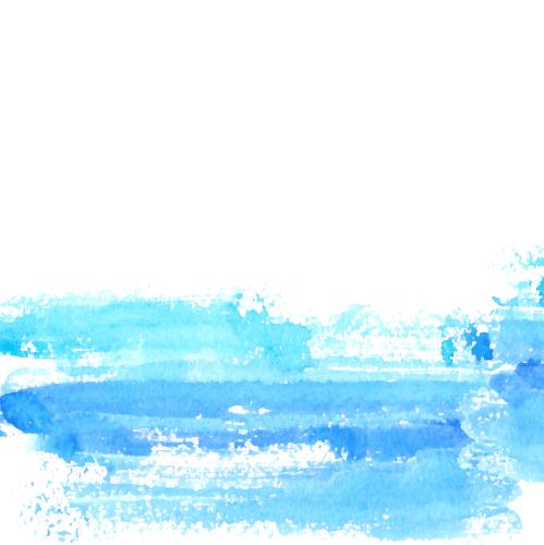 Vektorgrafik blau-türkise aquarellstreifen, textfeld auf weißem