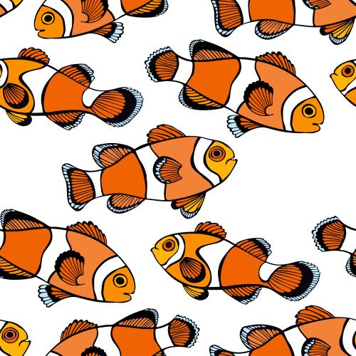 Vektorgrafik clownfische auf weiß