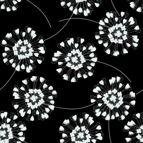 Vektorgrafik gestylte blumen auf schwarzem