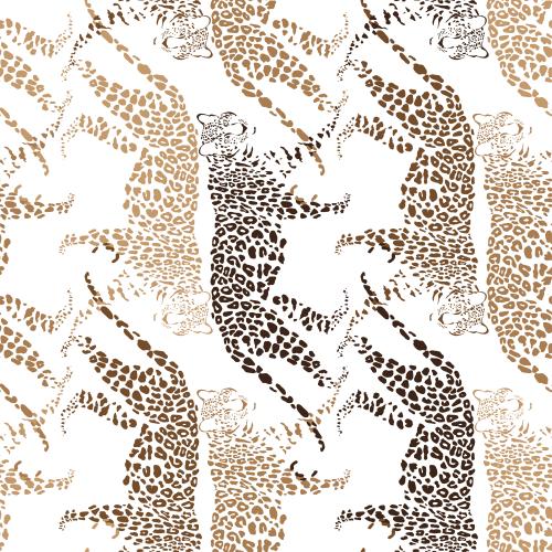 Leopard. Vektor farbige Leoparden auf weißem