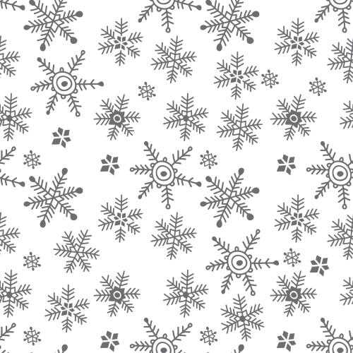 Vektorgrafik monochromen schneeflocken auf weißem
