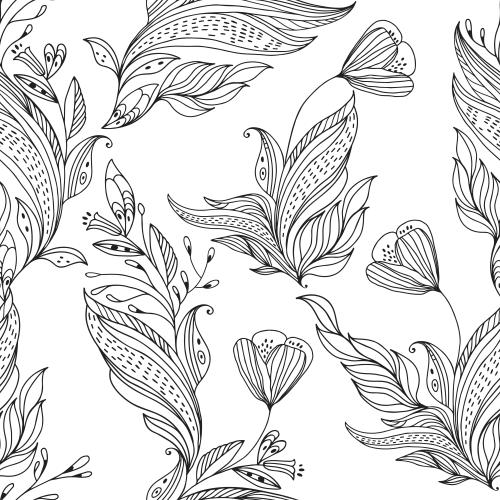 Vektorgrafik fantasieblumen auf weissem