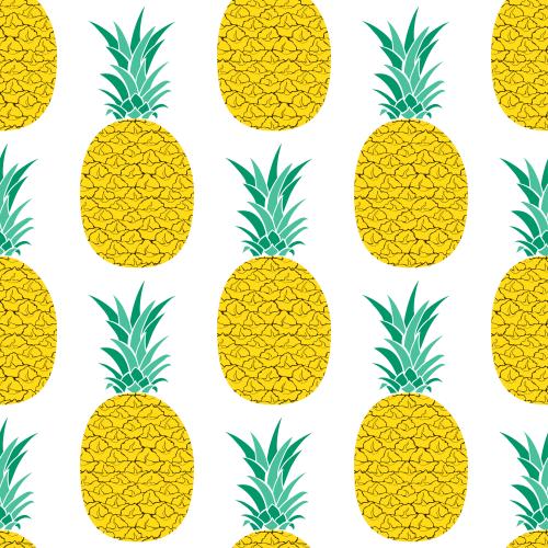 Ananas. Vektor ananasen auf weissem