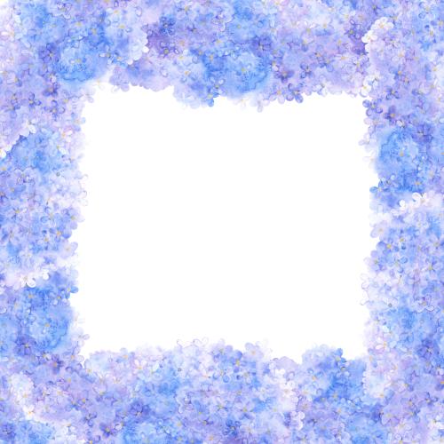 Flieder. Vektor Aquarelllilie, Quadratischer Rahmen