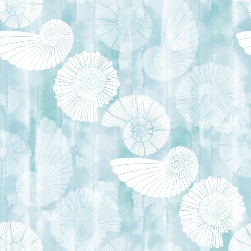 Vektorgrafik nautili auf blauem aquarell