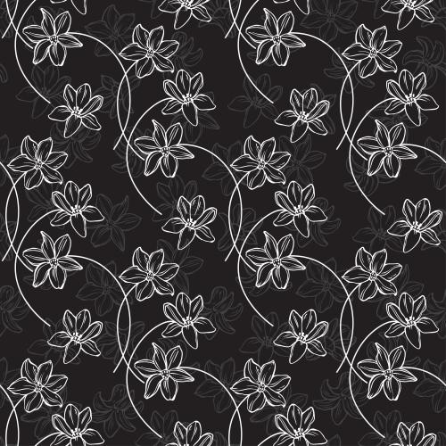 Vektorgrafik blumen auf schwarzem