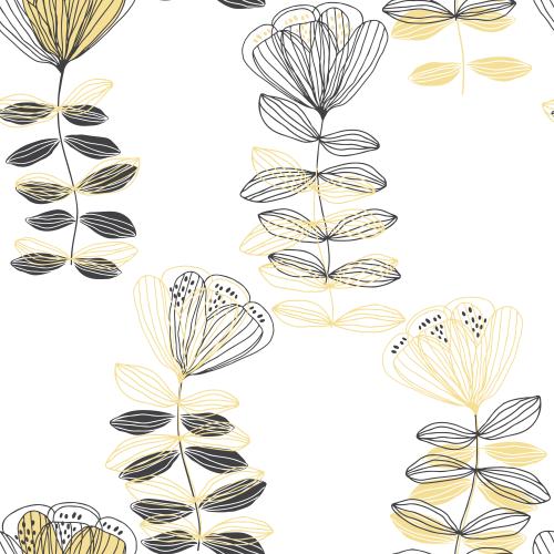 Vektorgrafik dekorative abstrakte blumen auf weißem