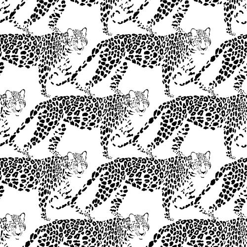Leopard. Vektor leoparden auf weißem