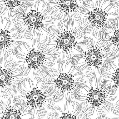 Vektorgrafik dekorative blumen mit staubfäden auf weißem