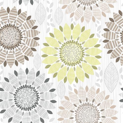 Vektorgrafik abstrakte blumen in pastelltönen, blätter, vertikale linien auf weiß