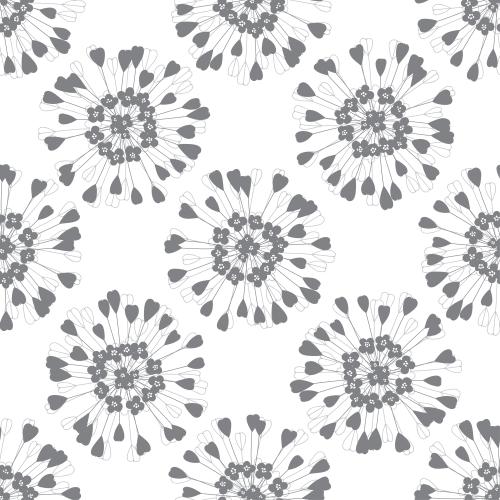 Vektorgrafik stylisierte blumen auf weißem