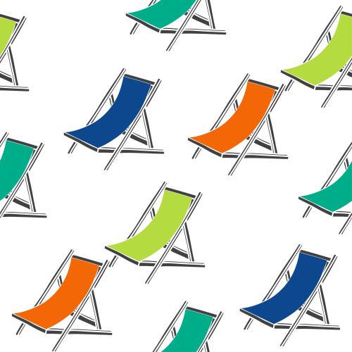 Reise. Vektor mehrfarbige Schlafschaukeln auf weißem