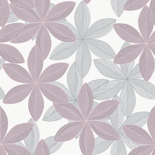 Vektorgrafik farbige und monochrome dekorierte blumen auf weissem