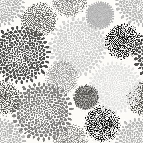 Vektorgrafik abstrakte monochrome blumen auf hellem