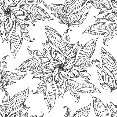 Vektorgrafik dekorative blumen auf weißem