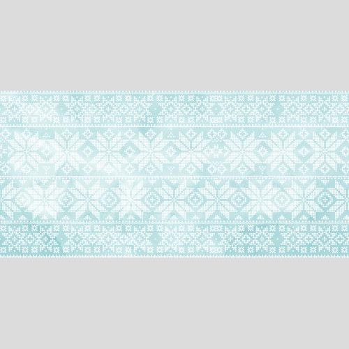Vektorgrafik weiße sterneschneeflocken aus punkten auf blauem aquarell