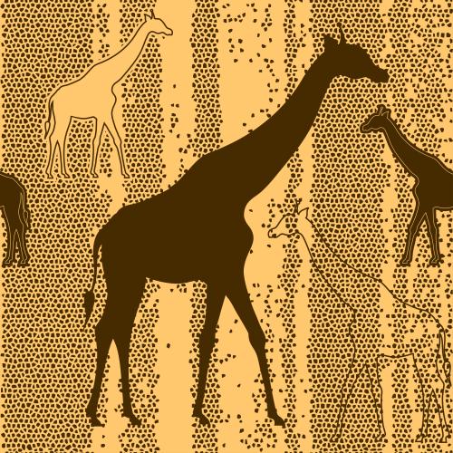 Vektorgrafik giraffen auf mosaikartigen faktur