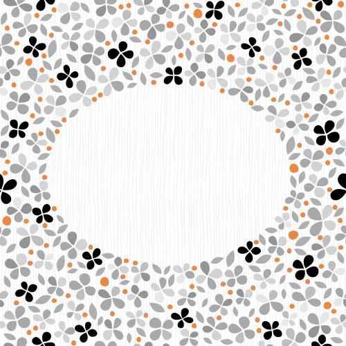 Oval. Vektor ovale Rahmen auf dem Blumenfeld