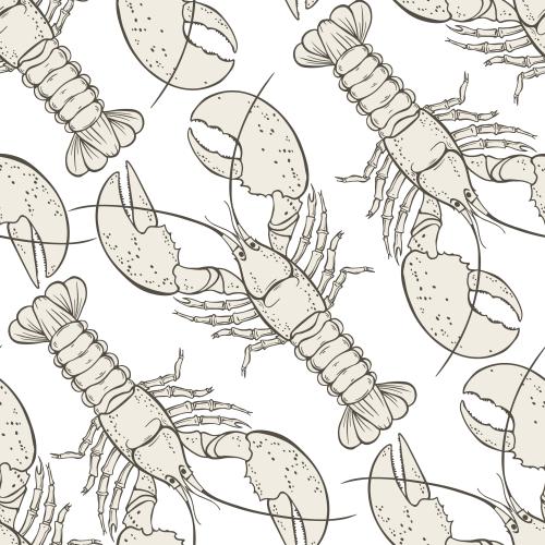 Hummer. Vektor lobster auf weißem
