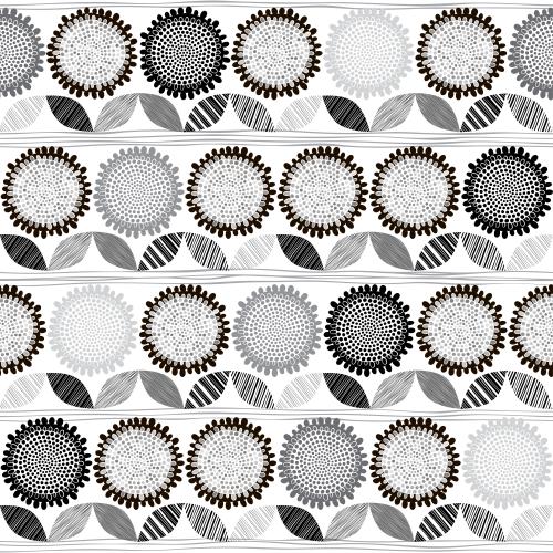 Vektorgrafik abstrakte blumen horizontale linien auf weißem