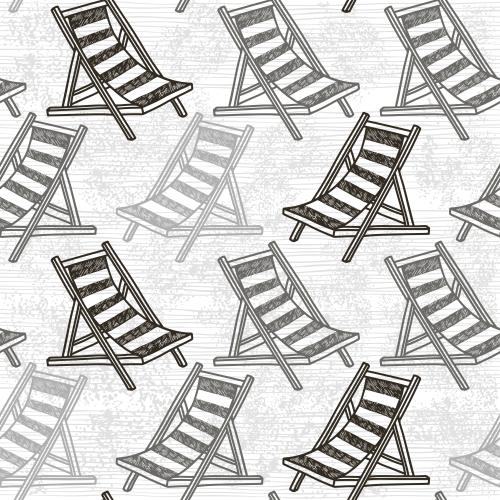 Sommer. Vektor monochromen Liegen auf texturiertem weißem