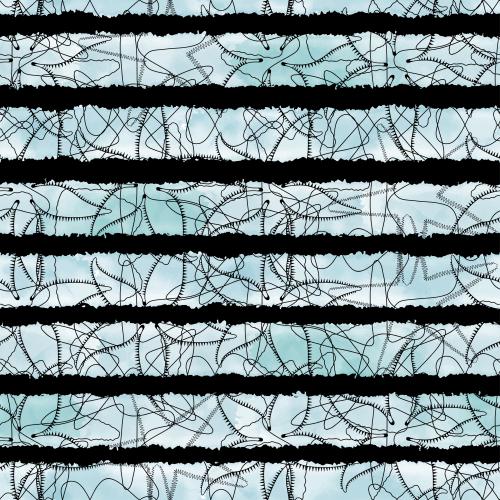 Vektorgrafik meersterne und blau aquarellstreifen auf schwarzem